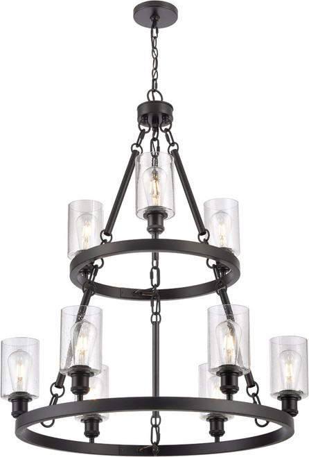 Innovations 8203-BK-G804 Ballston Saloon Modern Black Chandelier Lamp