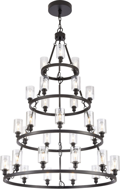 Innovations 820345-BK-G804 Ballston Saloon Contemporary Black Chandelier Light