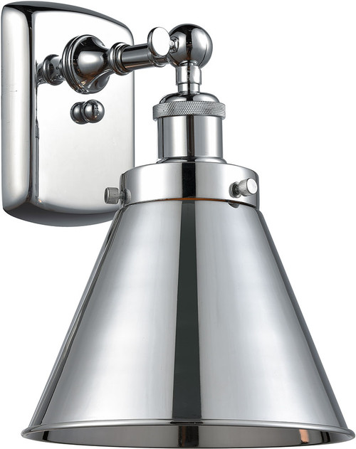 Innovations 916-1W-PC-M13-PC-LED Ballston Appalachian Contemporary Polished Chrome LED Wall Lighting Fixture