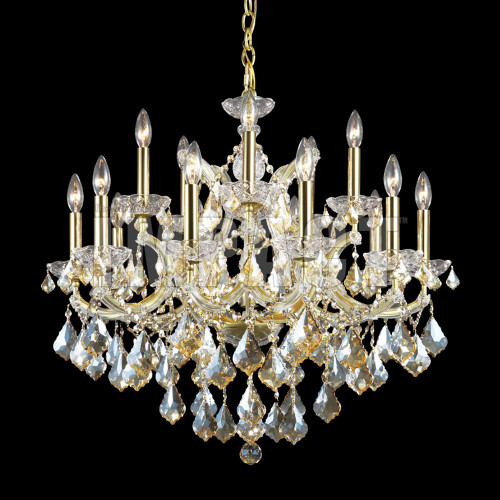 James Moder 40257GL2GT Maria Theresa Crystal Gold Lustre Lighting Chandelier