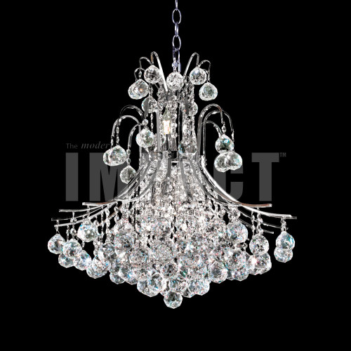 James Moder 40316S22 Cascade Crystal Silver Mini Chandelier Lighting