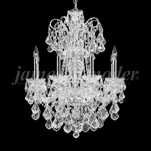 James Moder 93908S22 Maria Elena Crystal Silver Ceiling Chandelier