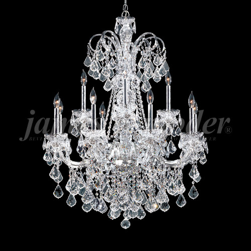 James Moder 93912S22 Maria Elena Crystal Silver Chandelier Light