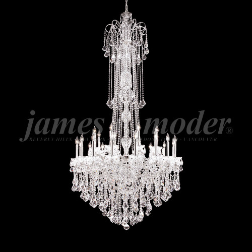 James Moder 93920S22 Maria Elena Crystal Silver Hanging Chandelier