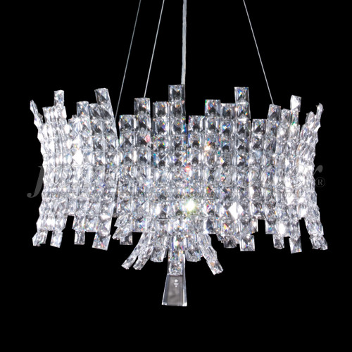 James Moder 95639S22 Eclipse Fashion Crystal Silver Drop Ceiling Light Fixture