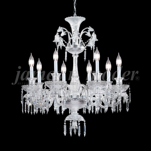 James Moder 96118S22 Le Chateau Crystal Silver Lighting Chandelier