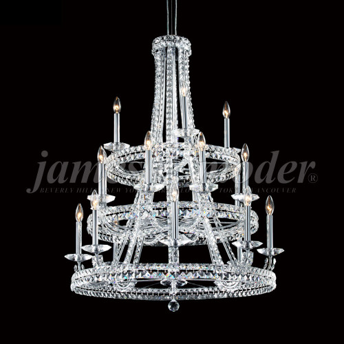 James Moder 96250S22 Ashton Crystal Silver Chandelier Lamp