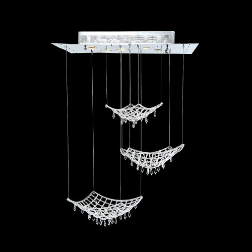 James Moder 96693S22 Contemporary Collection Contemporary Silver Halogen Multi Pendant Lighting