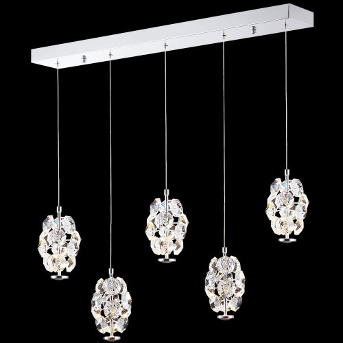 James Moder 96945S22LED Continental Fashion Silver LED Multi Pendant Hanging Light