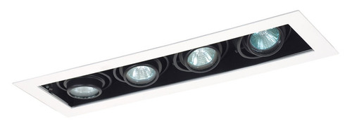 Jesco MG1650-4EWB Double Gimbal New Construction Black/White 4 Lamp Recessed Spotlight Light