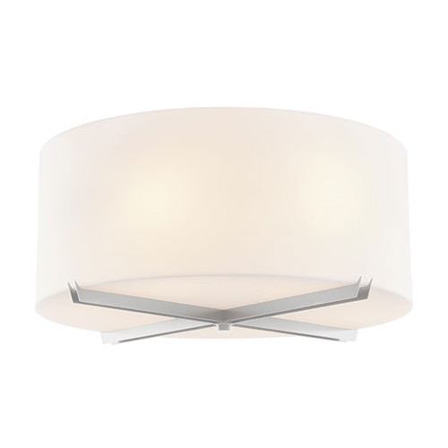 Justice Design ACR-9526-OPAL-NCKL Acryluxe Crossbar Modern Brushed Nickel LED 24" Flush Mount Light Fixture