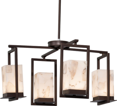 Justice Design ALR-7510W Alabaster Rocks! Laguna Contemporary LED Outdoor Chandelier Light