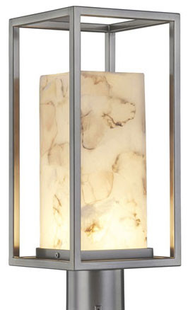Justice Design ALR-7513W Alabaster Rocks! Laguna Contemporary LED Outdoor Post Lighting