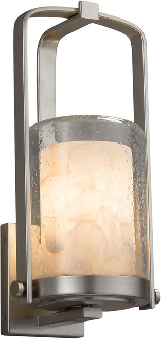 Justice Design ALR-7581W-10 Alabaster Rocks! Atlantic Modern Exterior Small Lighting Wall Sconce
