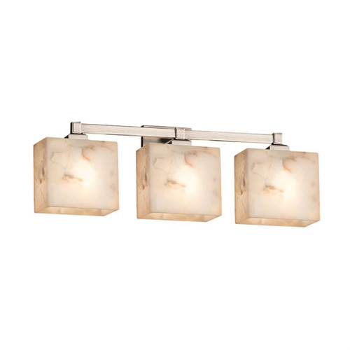 Justice Design ALR-8433 Alabaster Rocks! Regency Contemporary 3-Light Vanity Light