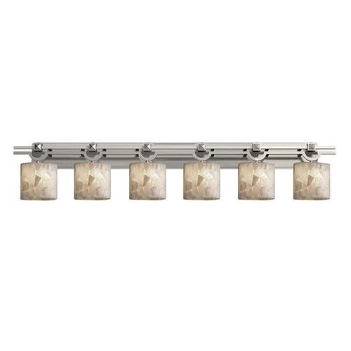 Justice Design ALR-8506 Alabaster Rocks! Argyle Contemporary 6-Light Bathroom Vanity Light