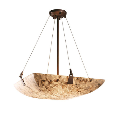 Justice Design ALR-9641-25 Alabaster Rocks! Tapered Clips Modern Pendant Lighting Fixture
