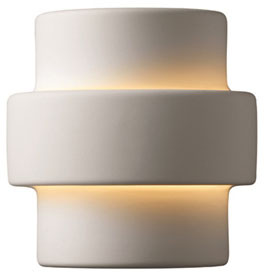 Justice Design CER-2205 Ambiance Small Step Modern Ceramic LED Wall Light Sconce