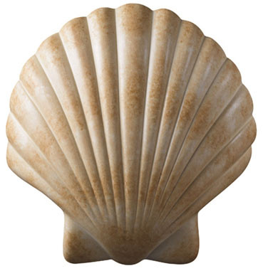 Justice Design CER-3730 Ambiance Scallop Shell Nautical Ceramic LED Wall Sconce