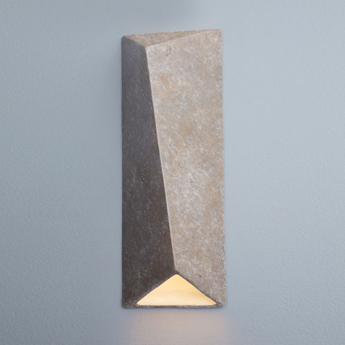 Justice Design CER-5897W Ambiance Large Diagonal Rectangle Modern Ceramic LED Outdoor Wall Light Fixture