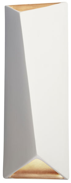 Justice Design CER-5895 Ambiance Diagonal Rectangle Contemporary Ceramic LED Lamp Sconce