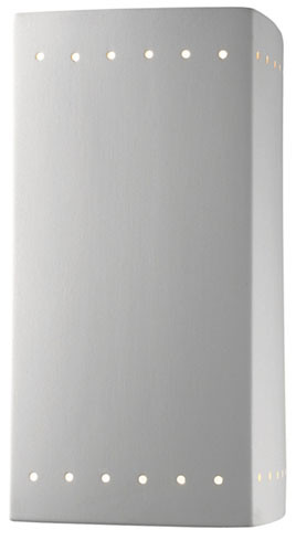 Justice Design CER-5960W Ambiance Large Rectangle Modern Ceramic LED Outdoor Wall Lighting Sconce