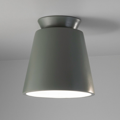 Justice Design CER-6170 Radiance Trapezoid Modern Ceramic LED Flush Lighting