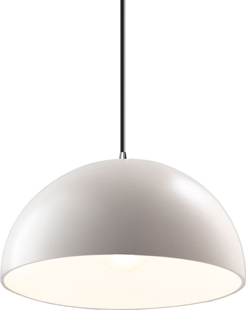 Justice Design CER-6250-MAT-CROM-BKCD Radiance Dome Modern Matte White Drop Lighting