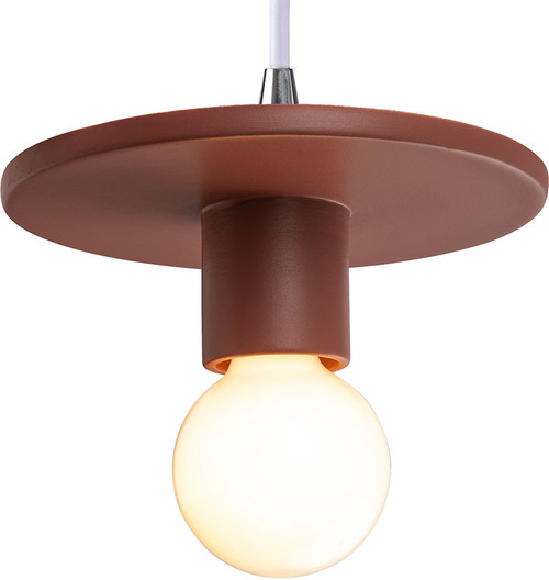 Justice Design CER-6320-CLAY-CROM-WTCD Radiance Canyon Clay Mini Pendant Lighting
