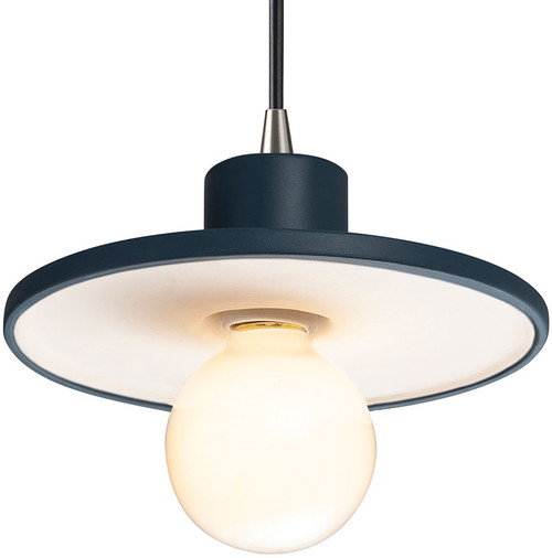 Justice Design CER-6325-MDMT-NCKL-BKCD Radiance Midnight Sky with Matte White Mini Pendant Light