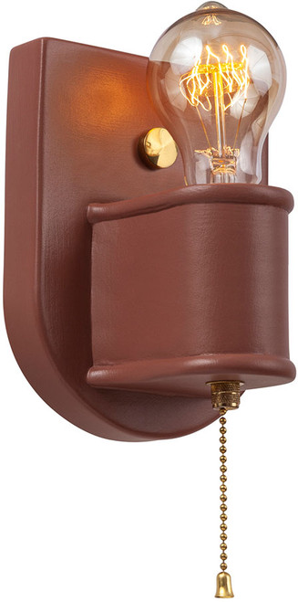 Justice Design CER-7031-CLAY-BRSS American Classics Canyon Clay Lighting Wall Sconce