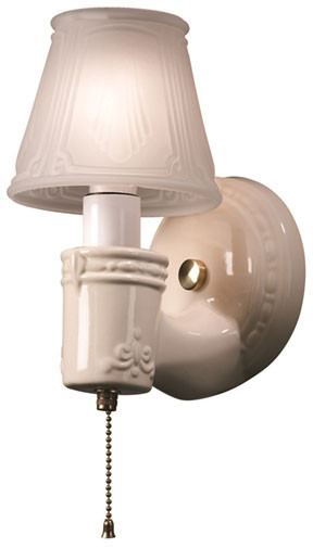 Justice Design CER-7130 American Classics Vintage Round Modern Ceramic Light Sconce
