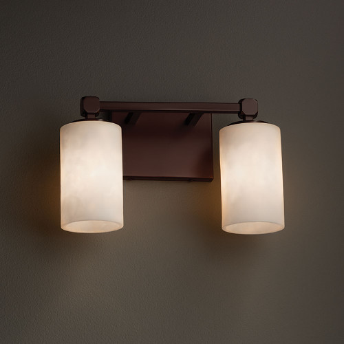 Justice Design CLD-8422 Tetra Clouds 2-Light Bath Sconce