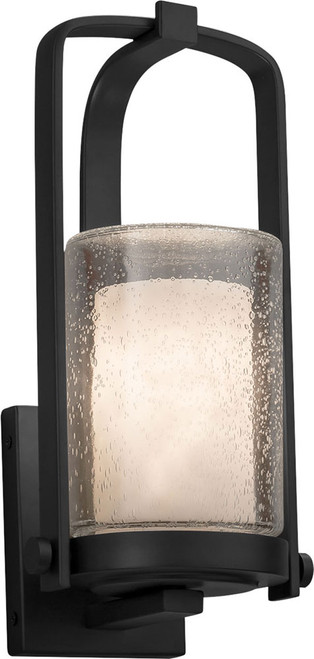 Justice Design CLD-7581W-10-MBLK Clouds Atlantic Modern Matte Black Outdoor Small Wall Sconce Light