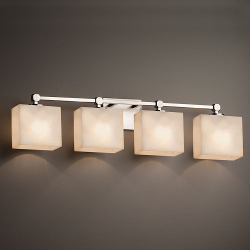 Justice Design CLD-8424 Tetra Clouds 4-Light Vanity Light Fixture