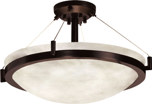 Justice Design CLD-9684-35 Clouds Ring Modern Round Bowl 39" Ceiling Light Fixture