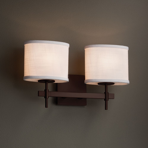 Justice Design FAB-8412 Union Textile 2-Light Bath Lighting Fixture
