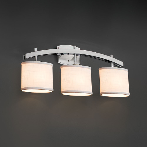 Justice Design FAB-8593 Archway Textile 3-Light Bathroom Sconce