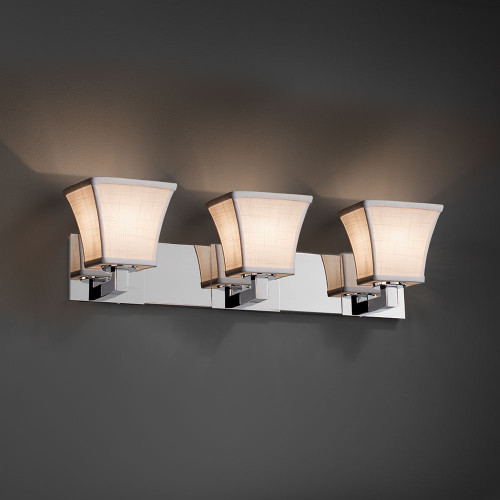 Justice Design FAB-8923 Modular Textile 3-Light Bathroom Lighting
