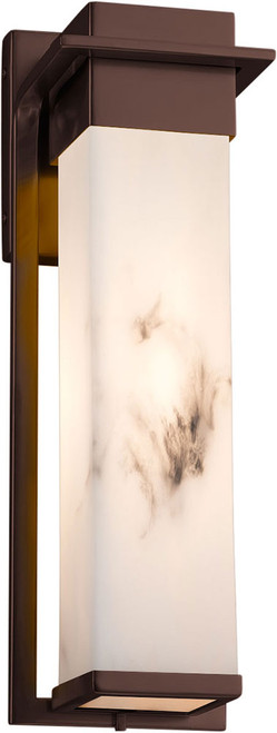 Justice Design FAL-7544W-DBRZ LumenAria Pacific Modern Dark Bronze LED Exterior Large Wall Sconce Light