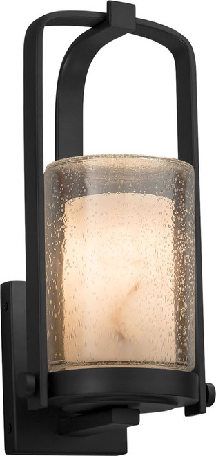 Justice Design FAL-7581W-10-MBLK LumenAria Atlantic Contemporary Matte Black Outdoor Small Wall Lamp
