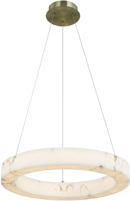 Justice Design FAL-8222-BRSS Woven Fabric Classic EVOLV Contemporary Brushed Brass LED 24" Pendant Lighting