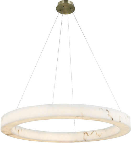 Justice Design FAL-8226-BRSS Woven Fabric Classic EVOLV Modern Brushed Brass LED 42" Hanging Pendant Lighting