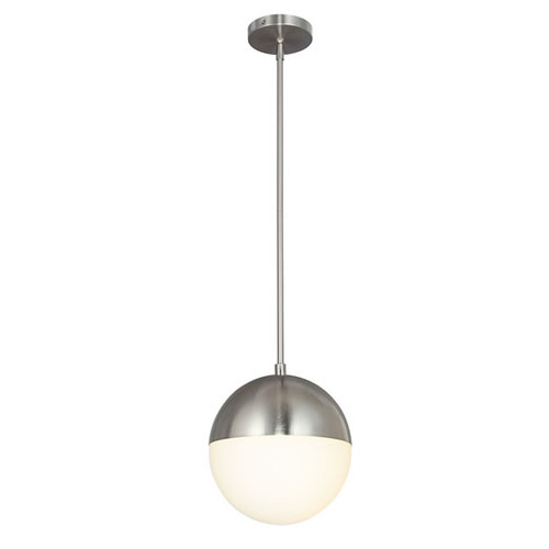 Justice Design FSN-4151-OPAL-NCKL Fusion Ion Contemporary Brushed Nickel Mini Ceiling Pendant Light