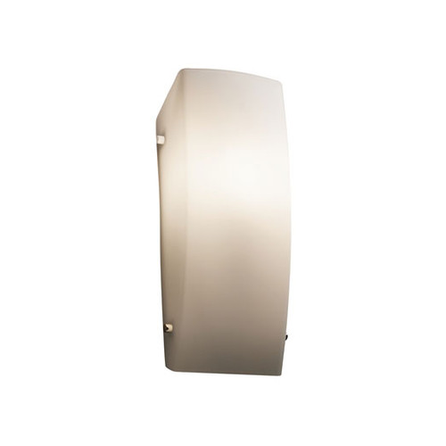 Justice Design FSN-5135-OPAL Fusion Finials Contemporary Rectangle Light Sconce