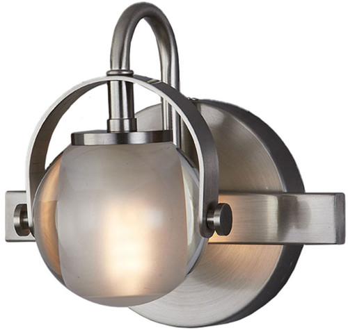 Justice Design FSN-8061-CLOP-NCKL Fusion Conduit Contemporary Brushed Nickel LED Wall Mounted Lamp