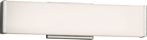Justice Design FSN-8601-OPAL-CROM Fusion Latitude Modern Polished Chrome LED Bath Wall Sconce