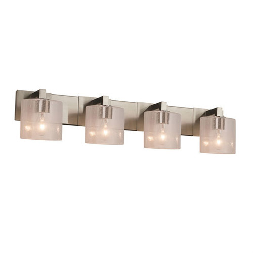 Justice Design FSN-8924 Fusion Modular Modern 4-Light Bathroom Lighting Fixture