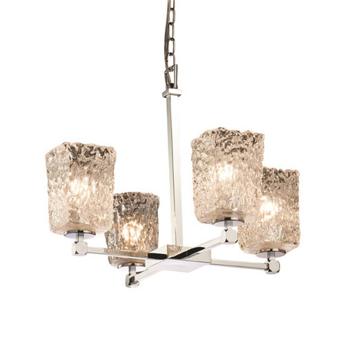 Justice Design GLA-8420-26 Veneto Luce Tetra Modern Chandelier Lamp