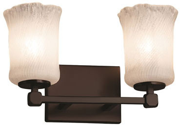 Justice Design GLA-8422-16 Veneto Luce Tetra Modern 2-Light Bath Light Fixture